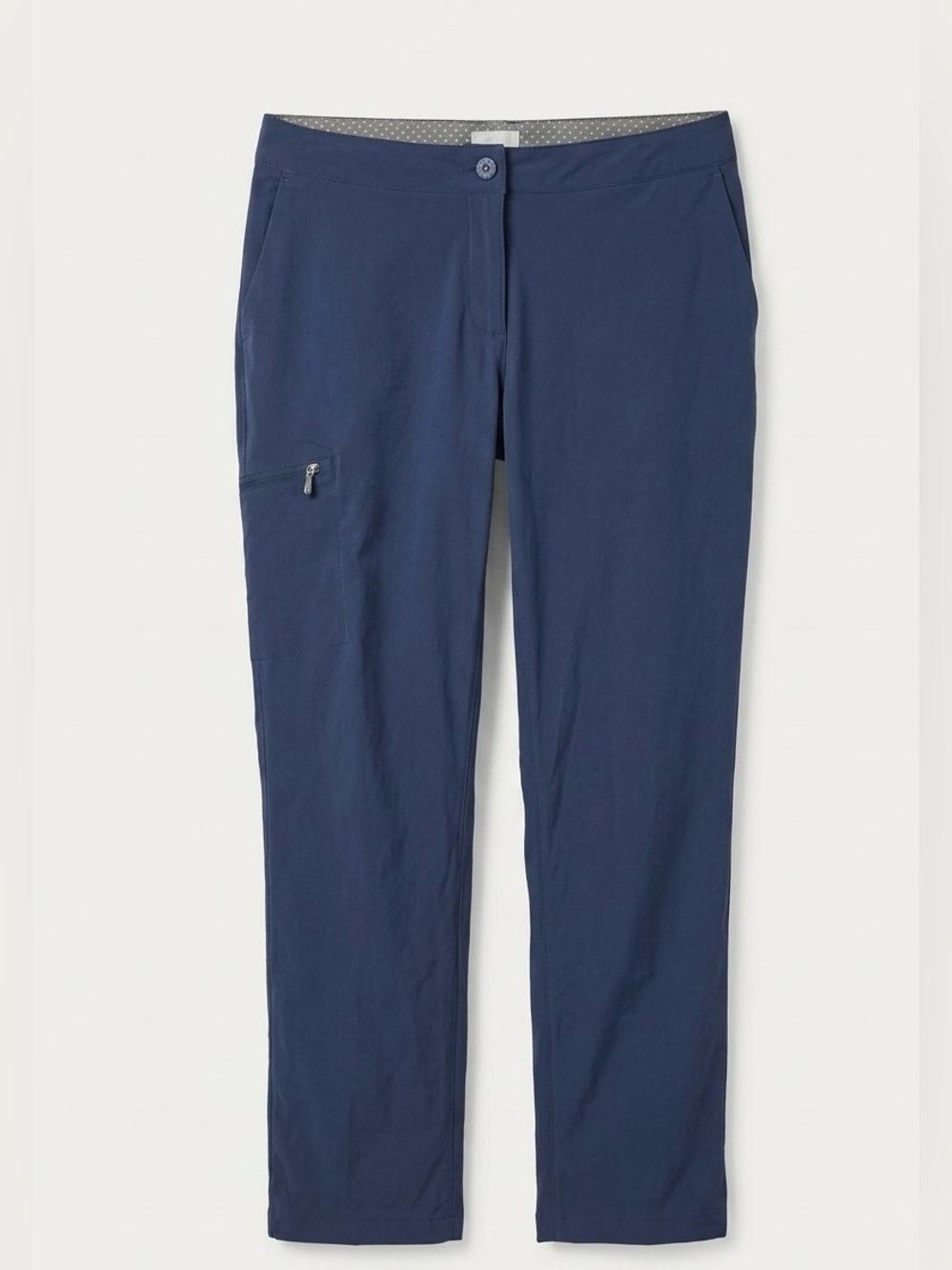 L.L.Bean Comfort Trail Pants Women Navy Blue Straight Hiking Outdoors size 8 M/T
